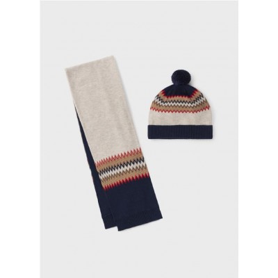 Conj. gorro bufanda jacquard