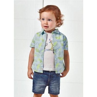 Bermuda patente soft denim